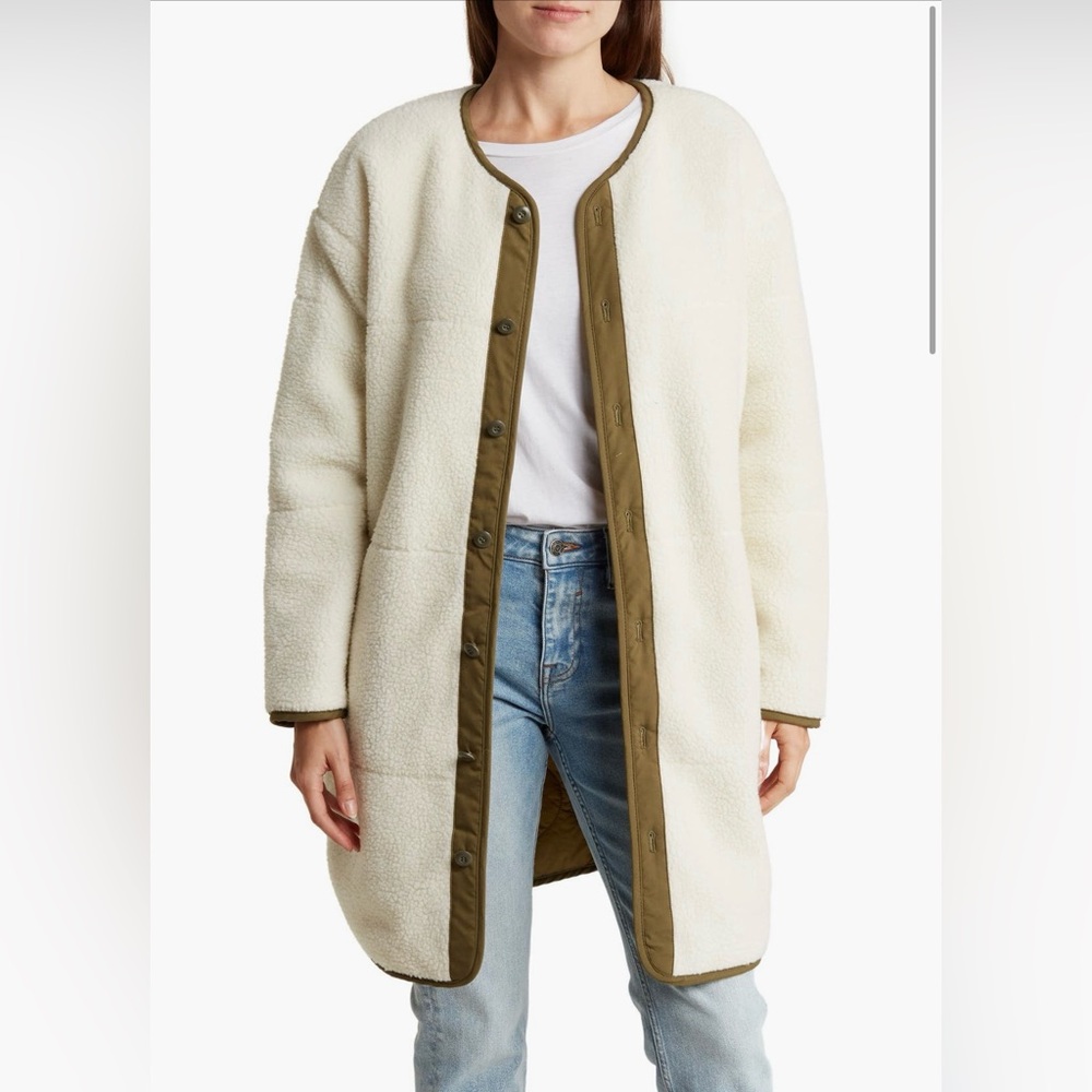 MOTHER The Faux Shearling Cocoon Coat NWOT